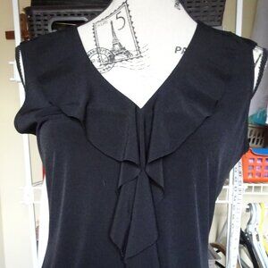 Black Blouse with ruffle
